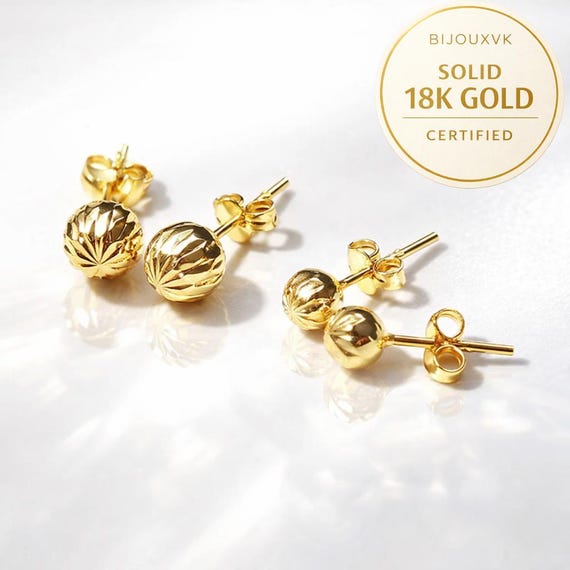 Orecchini Rotondi In Oro Giallo 18K (750) Per Donna, Con Scatola Regalo E Certificato Di Garanzia