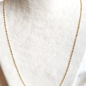 18k Solid Gold Singapore Chain (750/1000) – 1.1mm Twisted Link – 18K Gold Necklace for Women and Men – Gift Box and Pouch image 3
