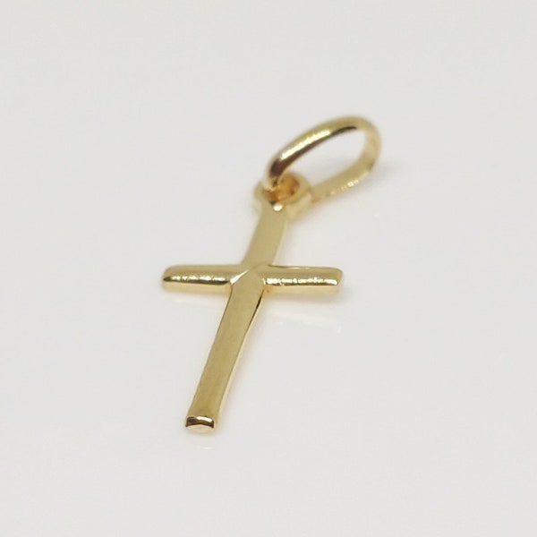 Pendentif croix or jaune massif 18 carats 750/1000 18K  - avec écrin et sachet cadeau