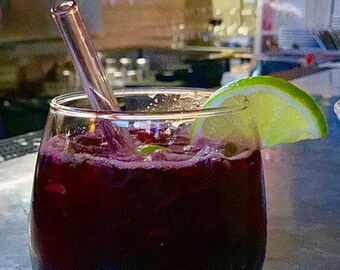Glass Straws in Purple, Reusable Drinking Straws, Custom Straw, Ecological Straws, Personalized Straw, Custom Logo Straw, Handmade  Straw