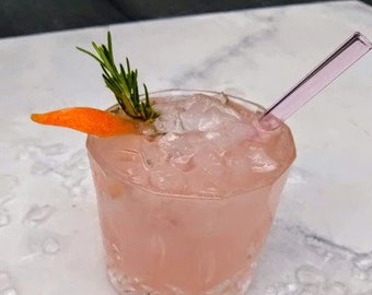 Rose Garden Pink Straw, Custom Straw, Reusable Straws, Ecological Straws, Personalized Straw, Custom Logo Straw, Handmade Glass Straw