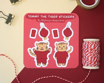 Tommy the tiger sticker sheet