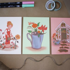 Floral post card set