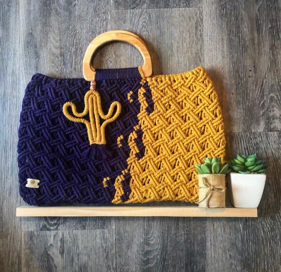 Aztec Macrame Market Bag (handmade)