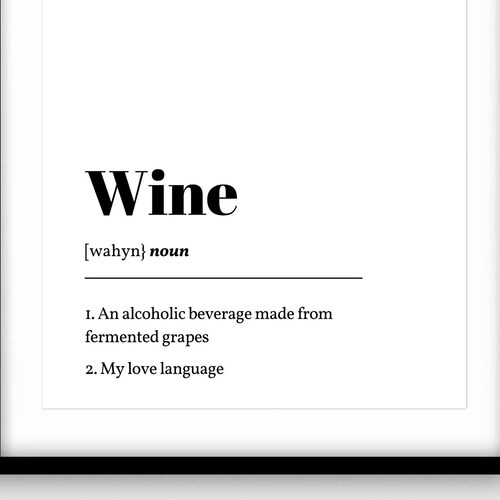 Funny Wine Print Dictionary Print New Home Print Home Etsy
