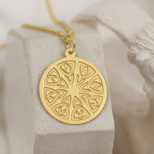 14K Solid Gold Dara Knot Necklace – Celtic Symbol of Strength & Unity | Handmade Irish Jewelry | Unique Gift for Her or Him | Custom Pendant