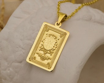 14K Solid Gold Gemini Zodiac Sign Pendant Necklace - Personalized Horoscope Jewelry - Astrology Gift for Her - Birthday Gift, By Demir Uluer