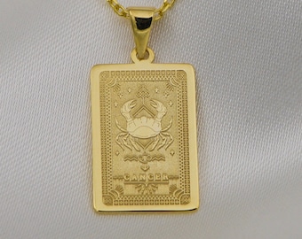 14Kゴールド 蟹座ペンダント：ダイヤモンドカット カニチャーム - Etsy