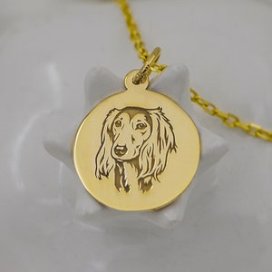 14K Solid Gold Afghan Hound Pendant - Custom Dog Necklace, Personalized Pet Jewelry, Afghan Hound Lover Gift, Unique Dog Charm, Animal Lover