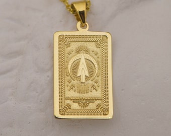 14K Solid Gold Sagittarius Zodiac Sign Necklace - Personalized Astrology Pendant -  Horoscope Jewelry - Sagittarius Gift - Birthday Gift