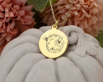 Echte 14k Solid Gold Kolibri Halskette Von Demir Uluer - Personalisierter Kolibri Schmuck - Zierlicher Kolibri Anhänger - Geschenk für Sie