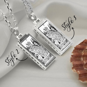 Birthday Gifts - The Empress Tarot Cards Necklace Gold  Silver Tarot Pendant Tarot Gifts Tarot  Jewelry Gold  Gift for Her Him  UluerJewelry