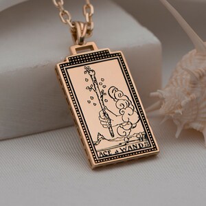 As de baguettes tarot collier argent ou or cadeaux tarot collier pendentif tarot carte tarot breloque bijoux cadeau pour elle lui bijoux Uluer