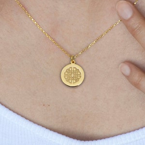 Real 14k Solid Gold Celtic Knot Necklace By Demir Uluer - Dainty Celtic Knot Jewelry - Tiny Celtic Knot Pendant - Gift For Her - Mother Gift