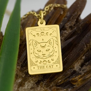 14K Solid Gold Cat Pendant - Elegant Feline Jewelry | Pet Lover Gift | Cat Charm Necklace for Women | Gold Animal Pendant for Cat Lovers