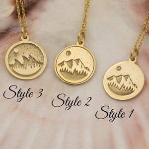 14k Solid Gold Mountain Necklace - Personalized Mountain Pendant - Dainty  Nature Charm - Best Friend Gifts - Travel Jewelry By Demir Uluer