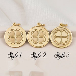 Four Leaf Clover Necklace 14k Solid Gold By Demir Uluer - Dainty Clover Pendant- Delicate  Lucky Jewelry Gift For Her - Christmas Gifts