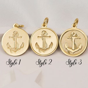 Real 14k Solid Gold Anchor Necklace By Demir Uluer - Personalized Anchor Jewelry - Dainty Anchor Pendant - Gift for Her - Gifts For Mom