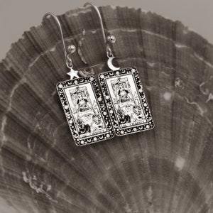 Tarot Card Earrings The Chariot  Gold or  Silver-Tarot Jewelry Gifts-Magical Earrings-Mystical Earrings-Gift For Her-Gift For Mom Uluer