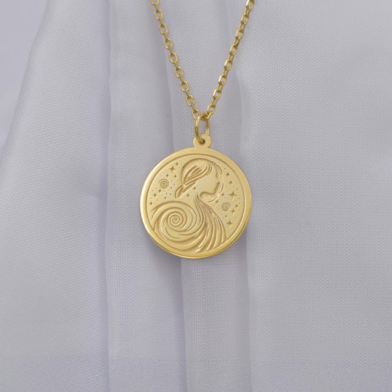 14K Solid Gold Maori Necklace – Handmade Tribal Pendant, Custom Polynesian Symbol Jewelry, Courage and Strength Charm, Unique Gift for Her