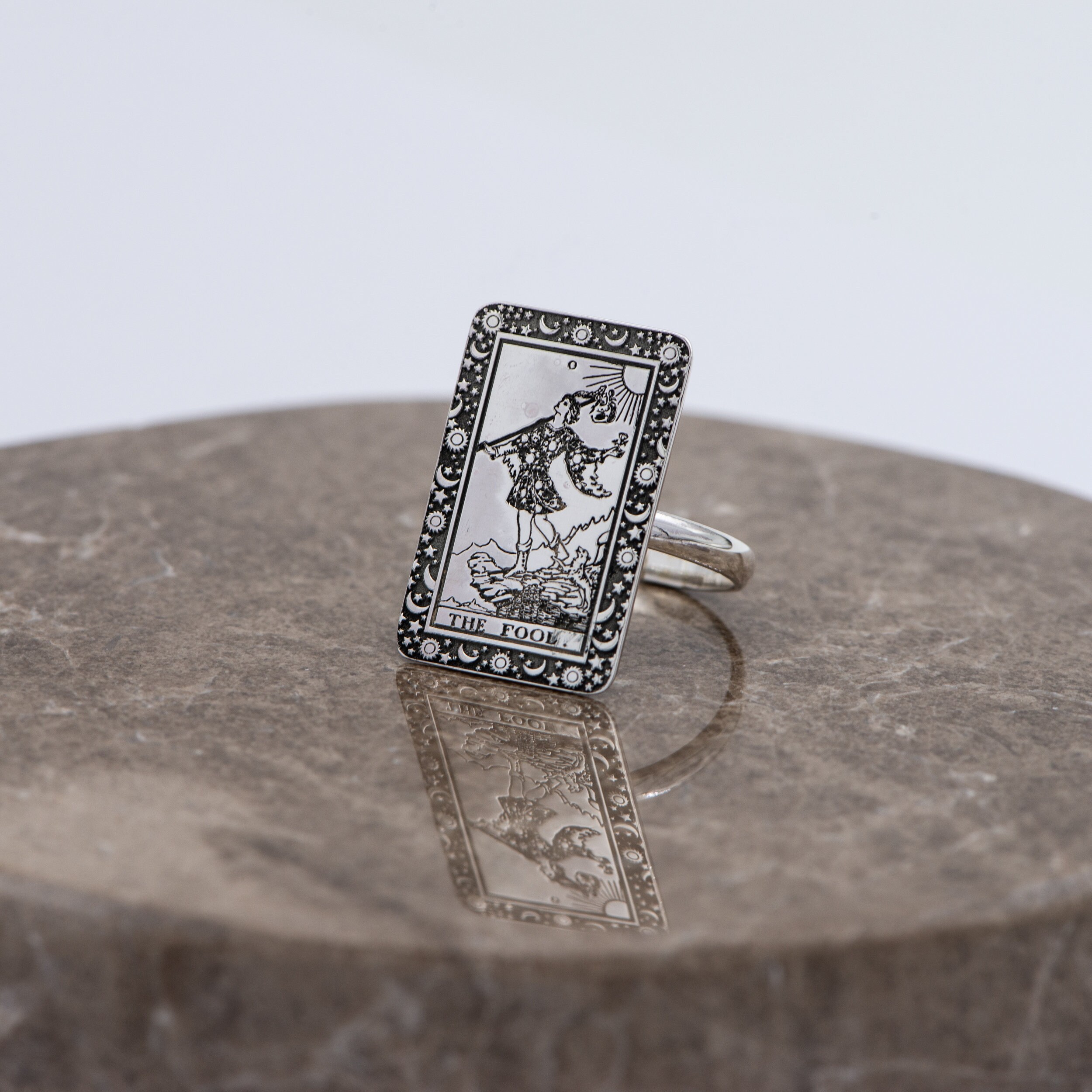 Astrology Ring the Fool Tarot Card Ring Silver Tarot Jewelry Tarot ...