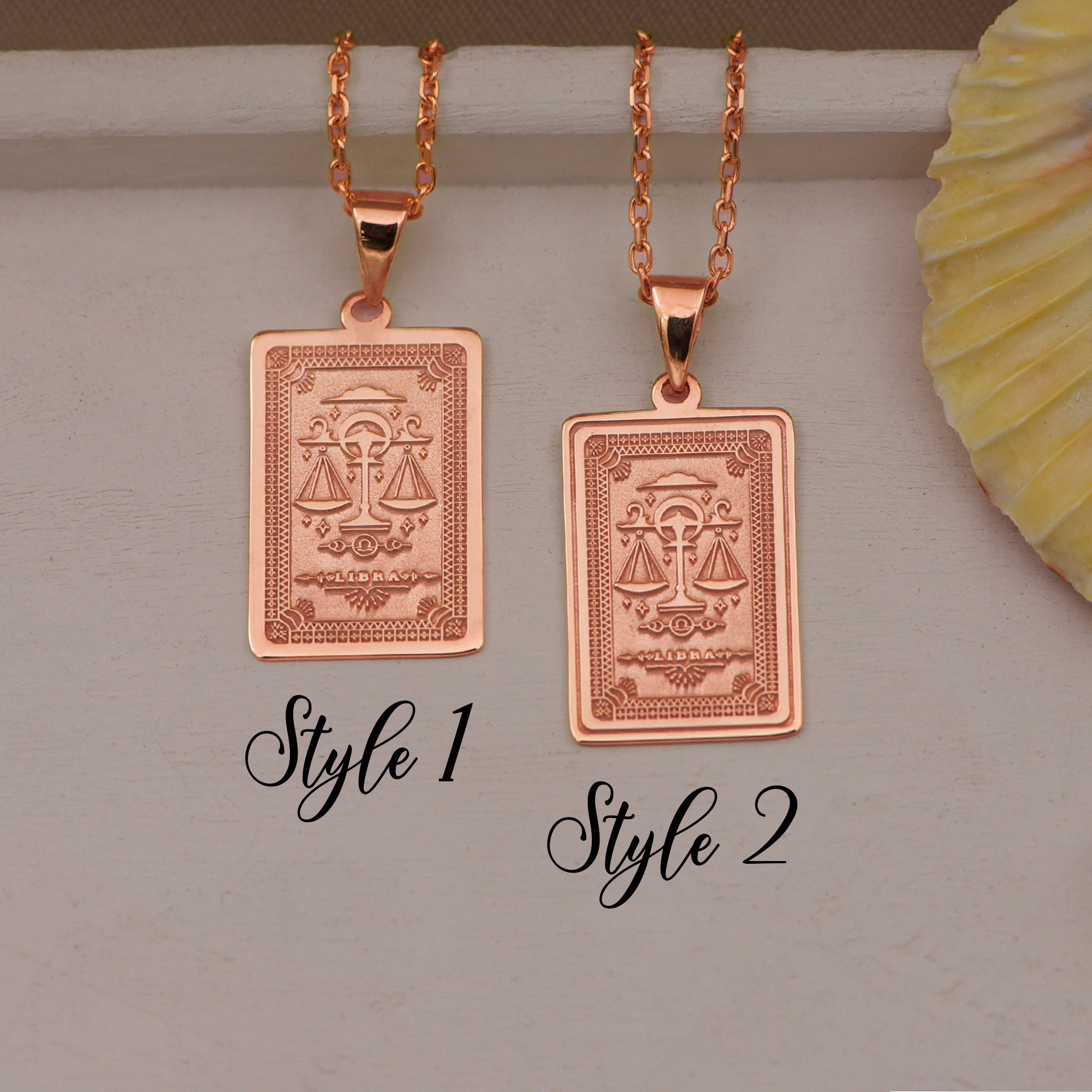 Ciondolo Medaglia Bilancia In Oro Massiccio 14k – Unisex Per Catena Uomo/donna