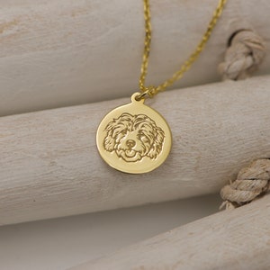 Personalized 14K Solid Gold Cavapoo Necklace - Cute Dog Pendant, Pet Lover Jewelry, Custom Canine Charm, Gift for Dog Owners, Animal Lover