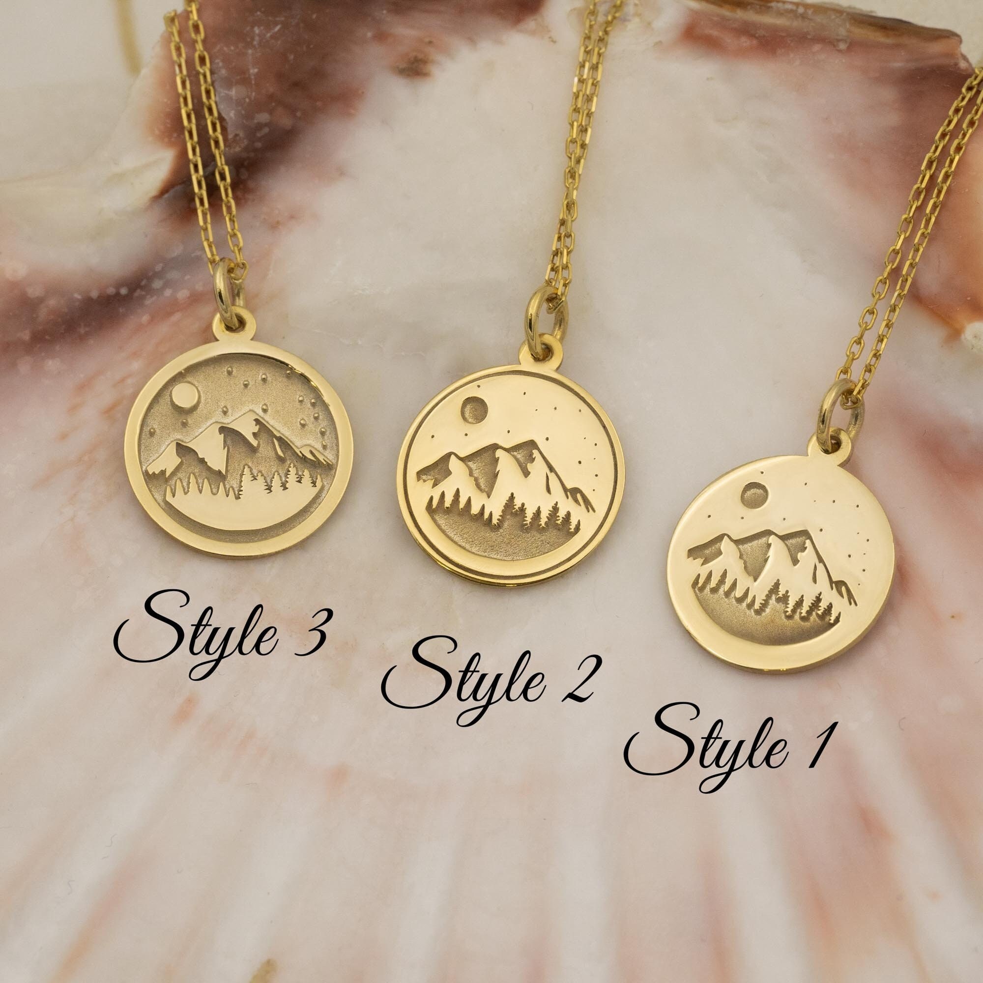 14k Solid Gold Mountain Necklace - Personalized Mountain Pendant - Dainty Nature Charm - Best Friend Gifts - Travel Jewelry By Demir Uluer