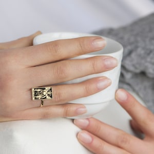 14k Solid Gold Tarot Rings - The Devil Tarot Card Ring - Tarot Card Jewelry Rose Gold - Cadeau pour elle - Cadeau de soeur - Cadeau personnalisé