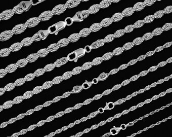 925 Sterling Silver Rope Bracelet Men 
