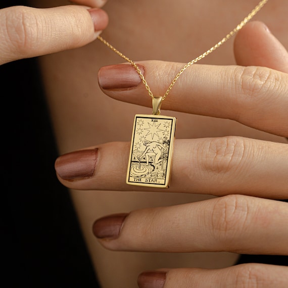 Collana Zodiaco Donna - Ciondolo Tarocchi Doppia Faccia In Acciaio Inox, Regalo Ideale Per Segni Zodiacali - Foto 3