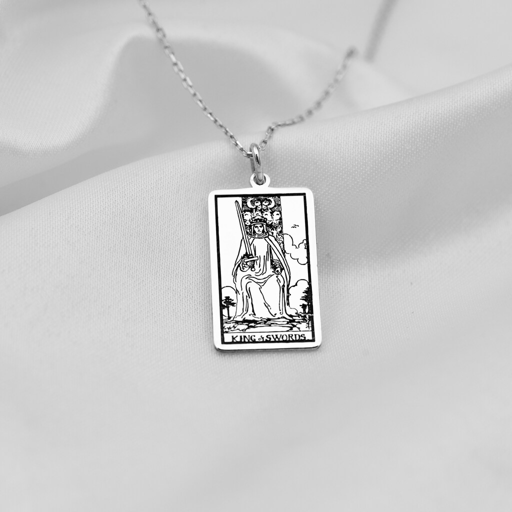 Collana Kingman Con Ciondolo A Doppia Punta In Turchese Blu, Argento 925, Lunghezza 50 Cm