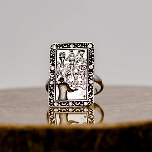 Gifts For Women,Seven Of Cups Tarot Jewelry Silver or Gold  Tarot Ring Gold Tarot Gifts  Astrology Ring Gift for her  by Uluer jewelry