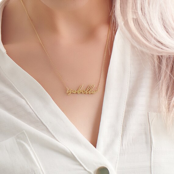 Personalised name necklace sale etsy