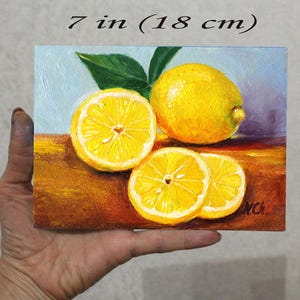 Lemon oil painting, 5x7 in