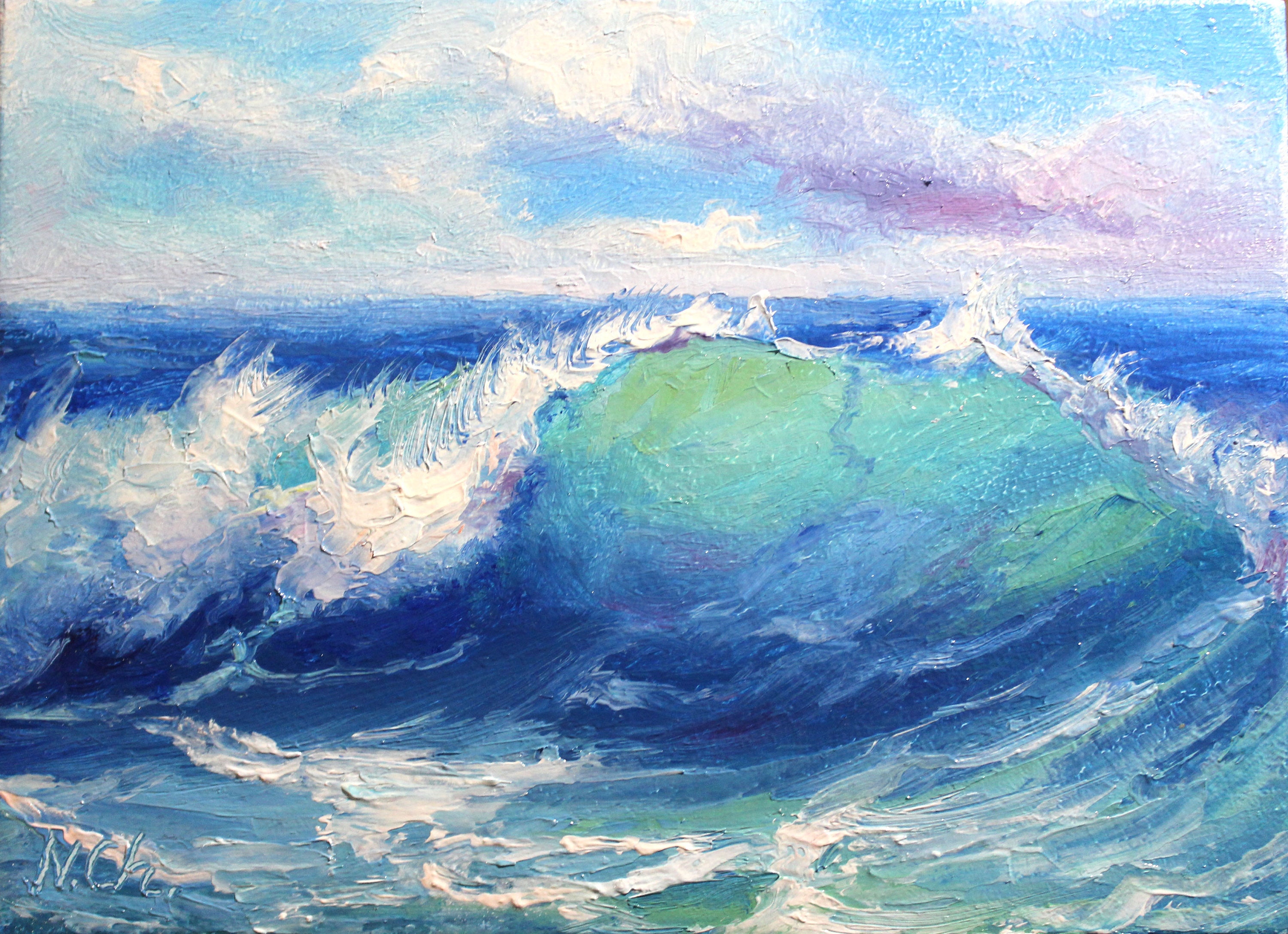 Ocean Oil Painting Seascape Original Art Waves Wall Art Ocean Oil Painting Seascape Original Art Waves Wall Art