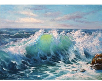 【P50号】good blue(cave) 油絵 oil painting P50号】good blue(cave) 油絵 oil painting P50号】good blue