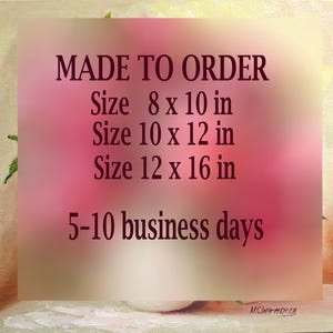 Peonies painting, size 8x10 inch, 10x12 inch, 12x16 inch