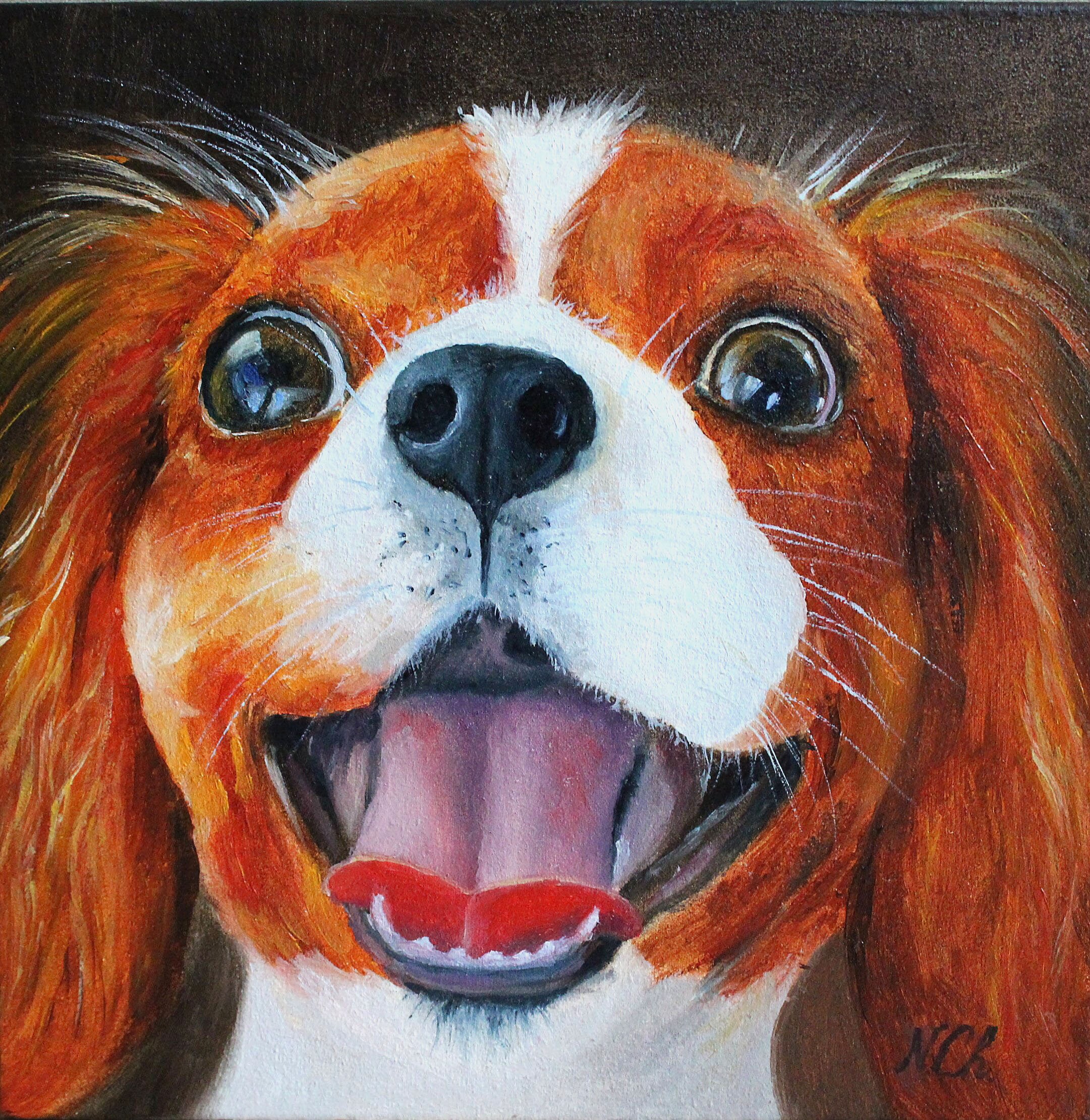 Dog face Painting Pet Portrait Original Art Animal Oil Etsy