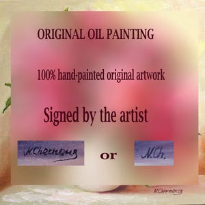 Original peony oil painting