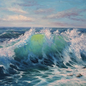 【P50号】good blue(cave) 油絵 oil painting P50号】good blue(cave) 油絵 oil painting P50号】good blue(cave