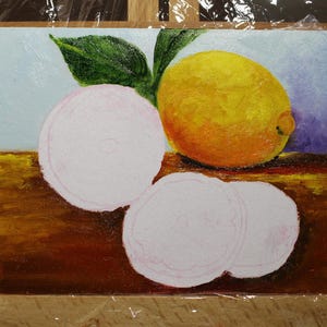 Lemon oil painting in progress