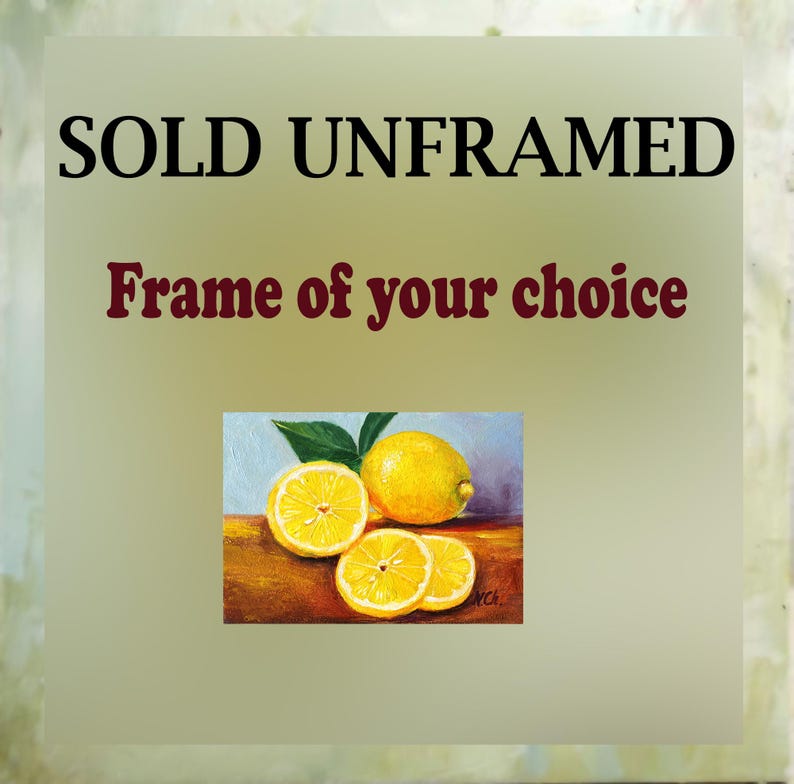 Lemon oil painting, unframed