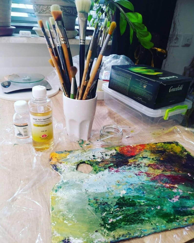 Lemon oil painting in progress
