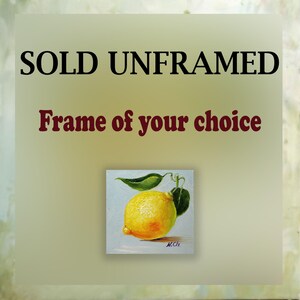Lemon oil painting. Unframed.