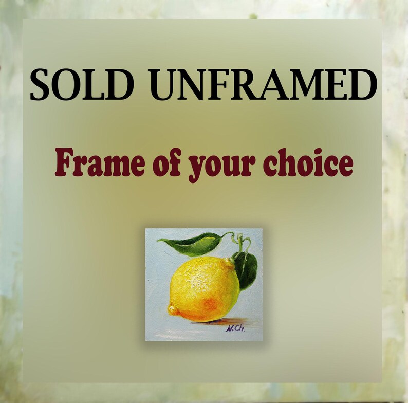 Lemon oil painting. Unframed.