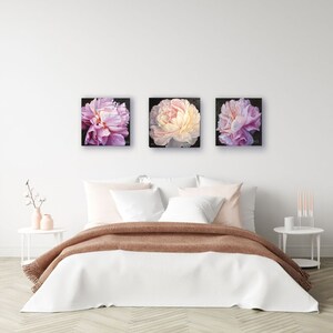 Peony Painting Floral Original Art Flower Pink White Oil Canvas Wall Art Artwork by N.Chernous image 7