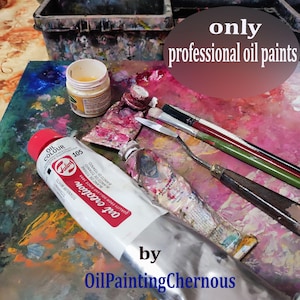 Peony art hand-painted only professional oil paints