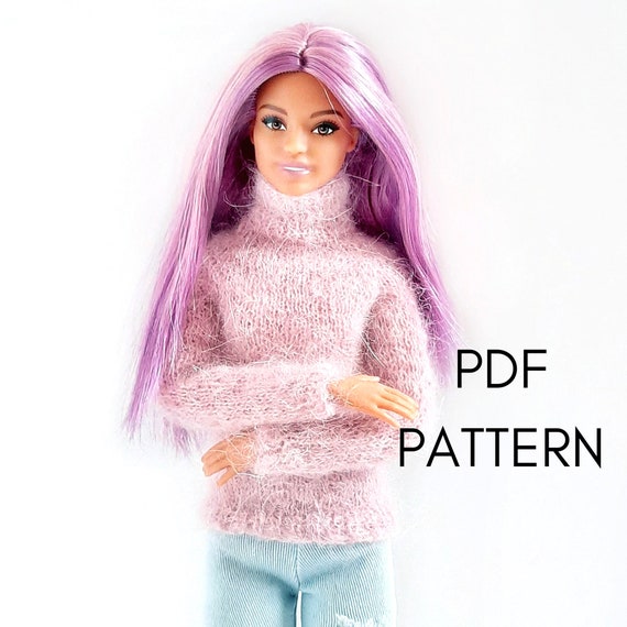 Knitting pattern for Barbie doll sweater pattern Barbie doll Etsy