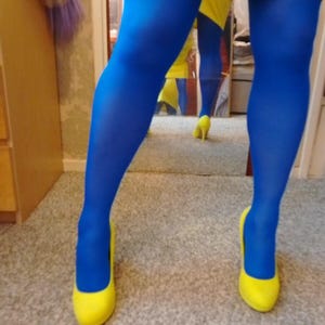 ROYAL BLUE BLUETTE Italian Tights 60d Matte Opaque Size 3 Medium Deep Bleu